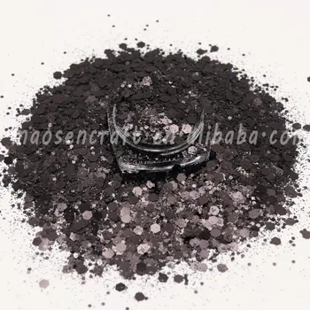 Factory Bulk Pure Black Chunky Glitter For Resin Molds