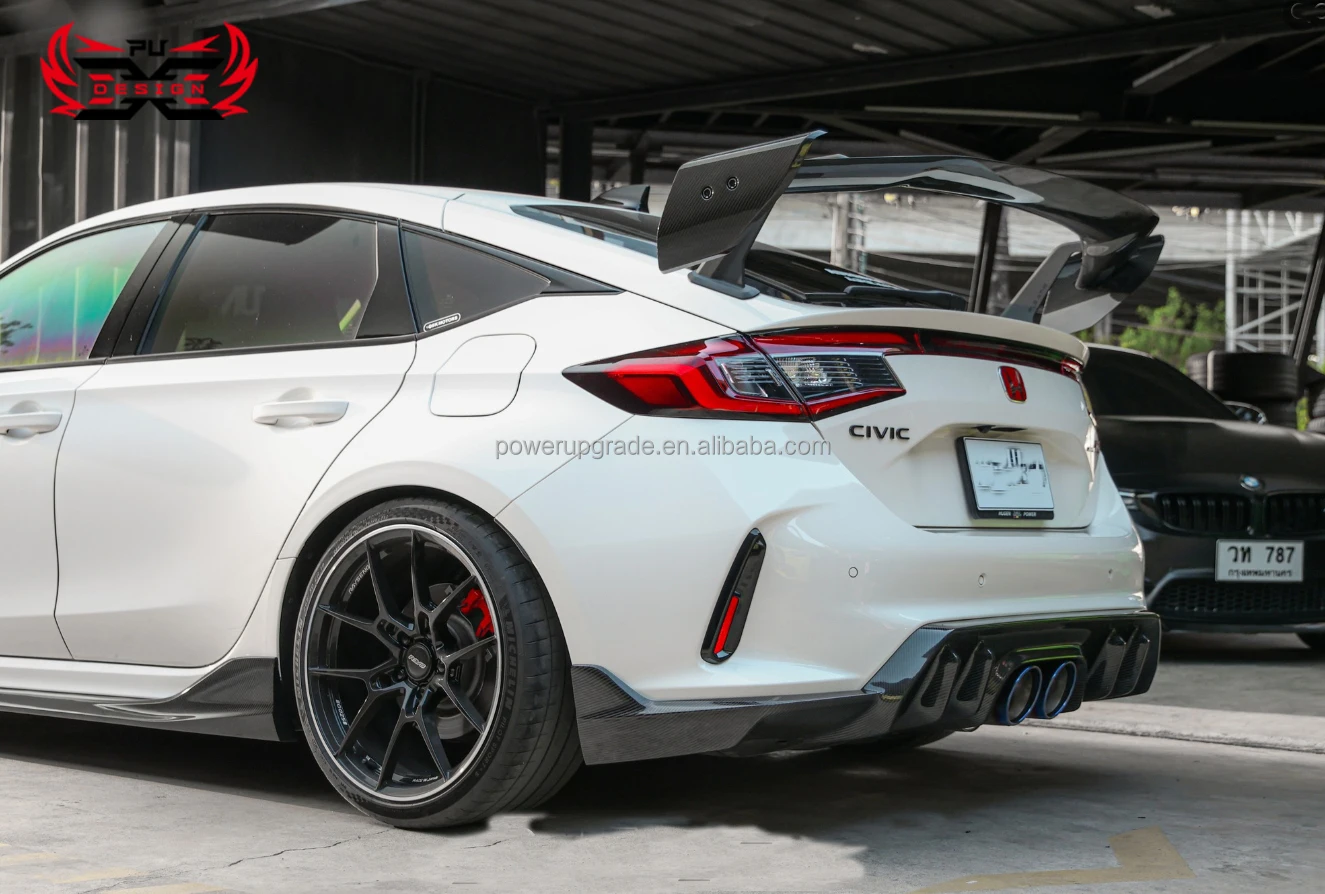 Fl5 Rear Wing Dry Carbon Rear Spoiler for Honda Civic FL5 Type R - AD Style Rear Wing ...