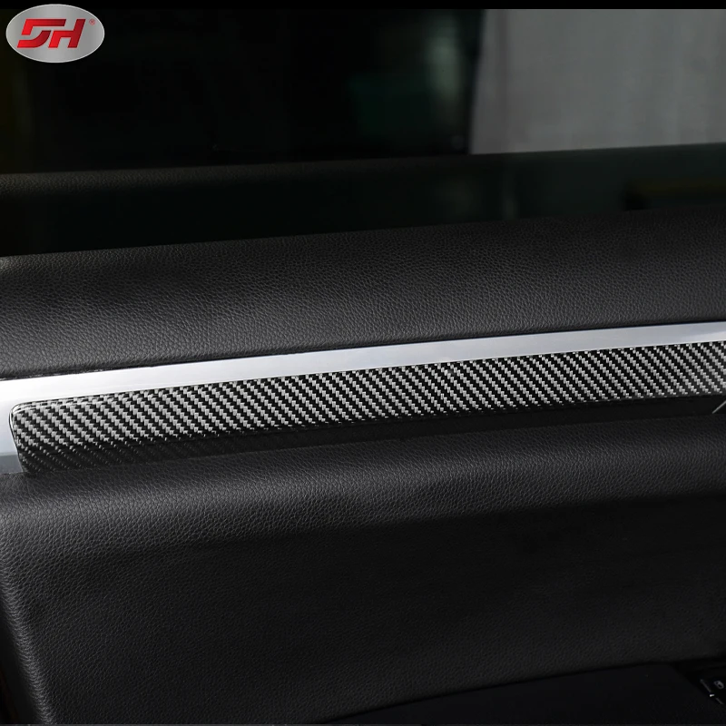 carbon fiber material stick-on type panel trims interior dashboard For Porsche Cayenne 958