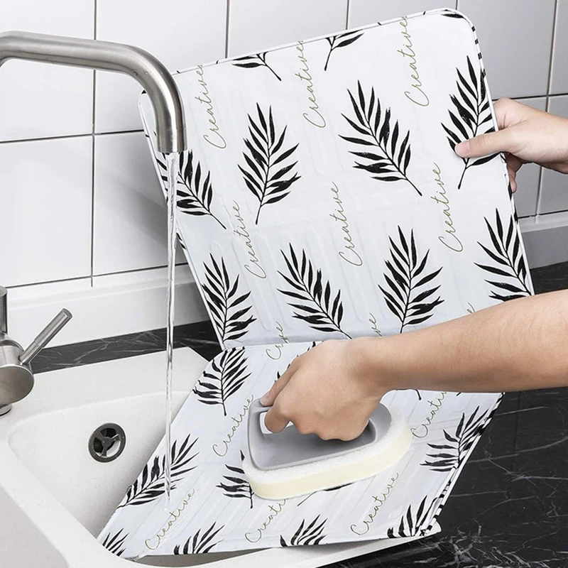 Белая перегородка для приготовления пищи и масла экран защиты от брызг складная кухонная газовая плита алюминиевая доска раковина водонепроницаемая настенная