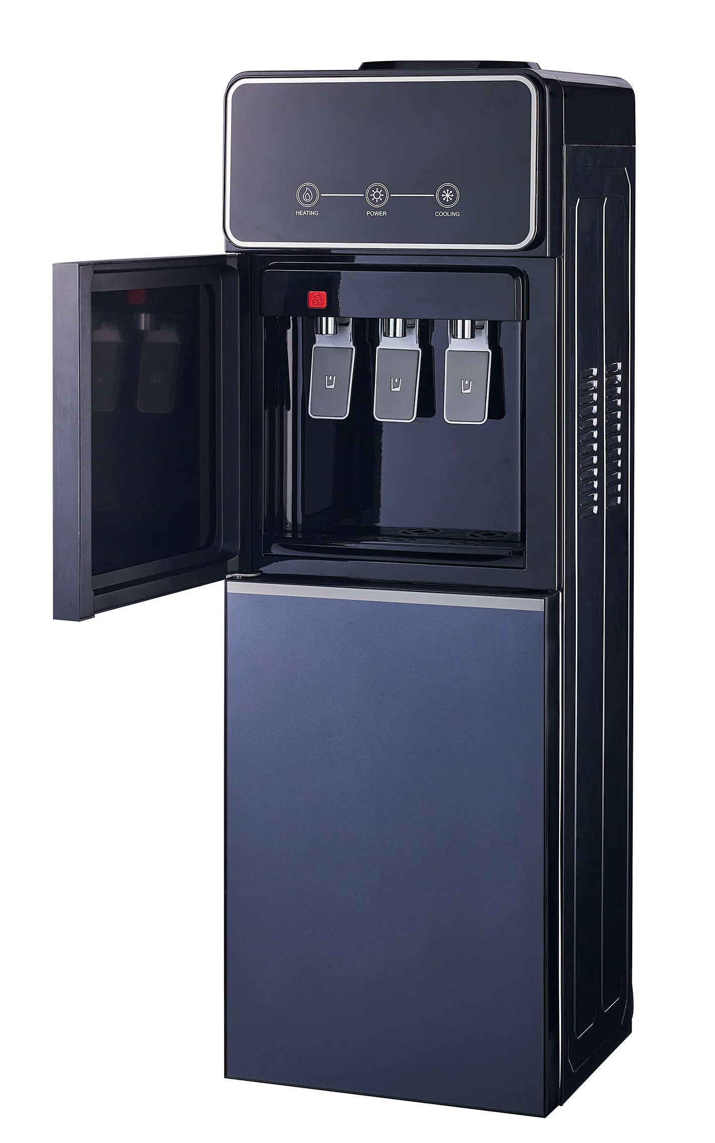 NEW Design Compressor Cooling Standing Big Glass Fridge Water Dispenser