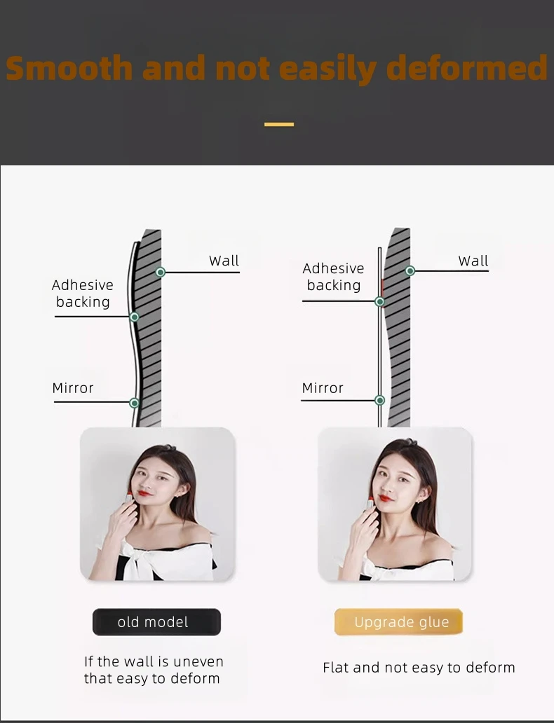 牢不可破亚克力装饰镜墙面装饰亚克力塑料片柔性2毫米定制贴纸不干胶批发