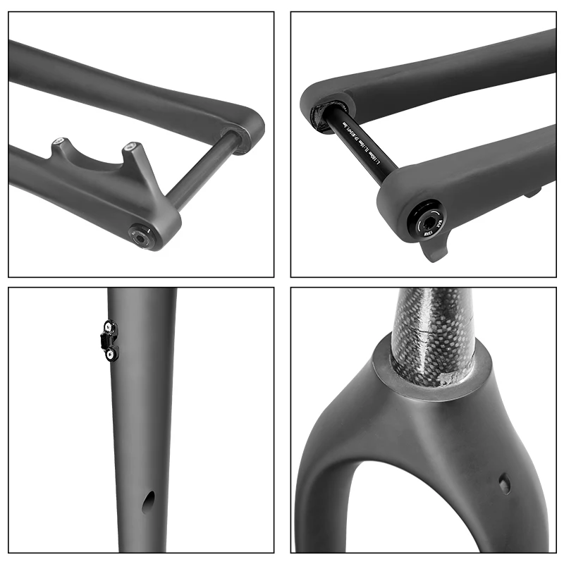Fourche Rigide VTT En Fibre De Carbone - Boost 110, Axe 15mm, Compatible Multi-vélos