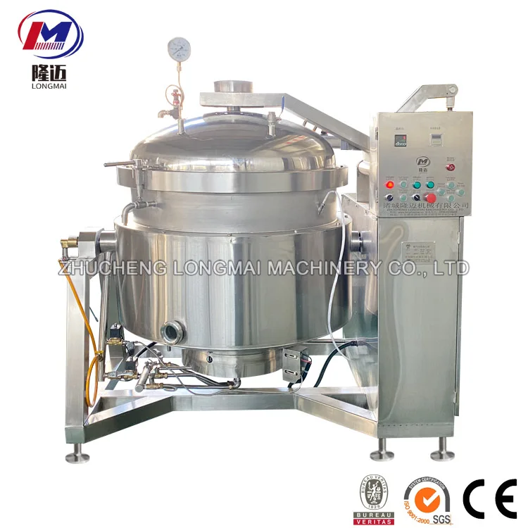Automatic Industrial Pressure Cooking Machine for Cooking Mutton Lamb Bone Broth Soup Corn Beans Chickpeas Cooking Machine