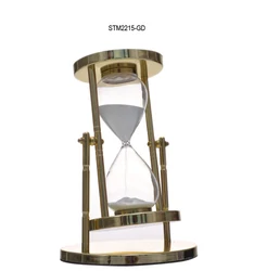 Высококачественная металлическая вращающаяся латунная нержавеющая рама цветной песок 30 минут песочные часы таймер