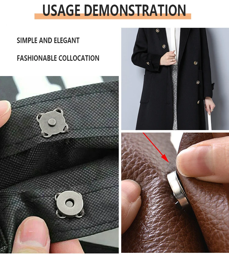 Custom Size Sewing Plum Button Strong No Expose Invisible Lock