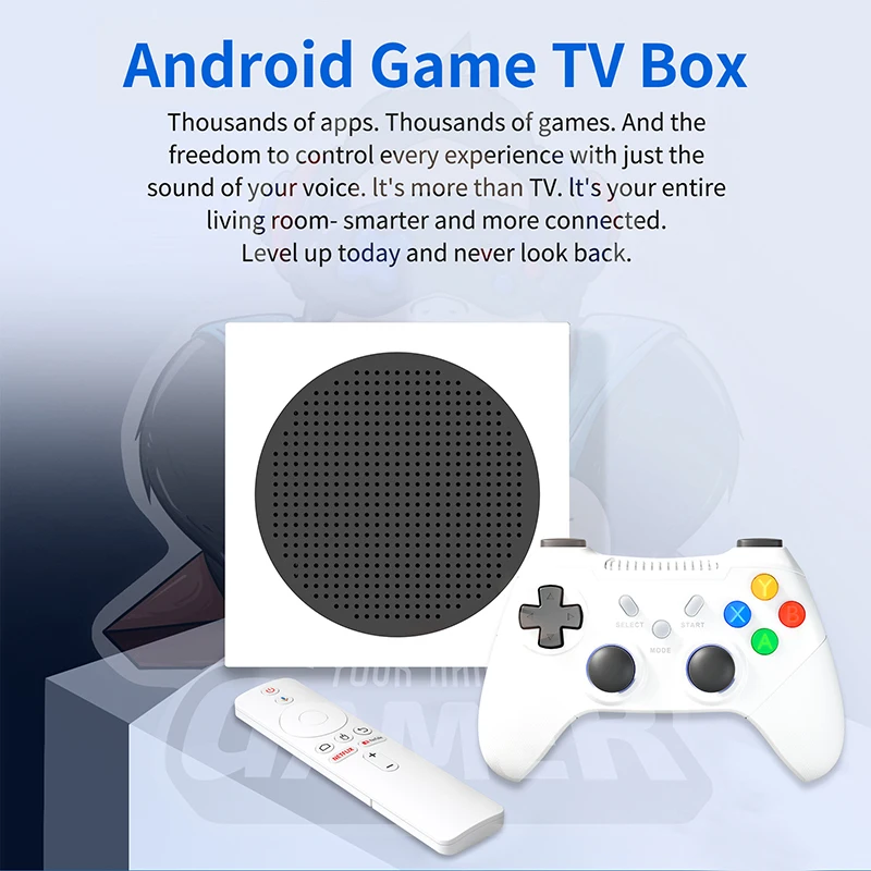 Yo G8 Game Console  Android TV Game Box 2.4G/5G  60000+games Android 14 Amlogic S905Y2 Dual Wireless Controllers
