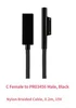 Câble femelle tressé noir 0,2 m (0,65 ft)