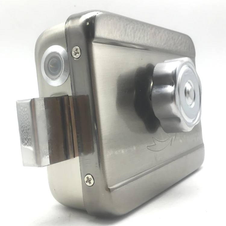 Smart Password Fingerprint Key Night Latch Gate Outdoor Waterproof Digital Garden Electric Rim Lock