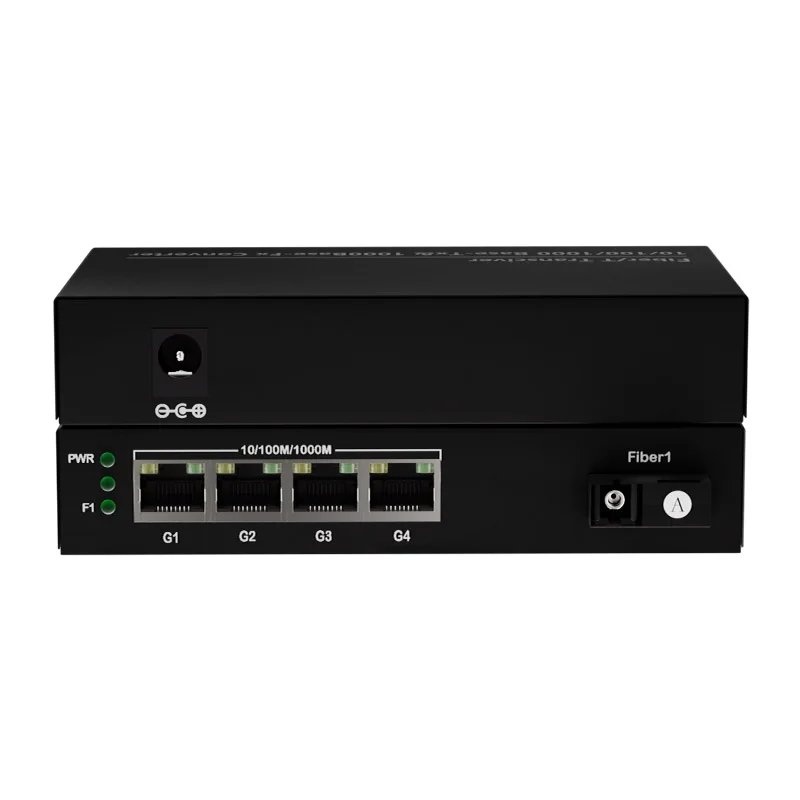 Gigabit 1 SC 4 POE+ Port Fiber Switch Unmanaged IEEE 802.3at Compliant POE Media Converter manufacture