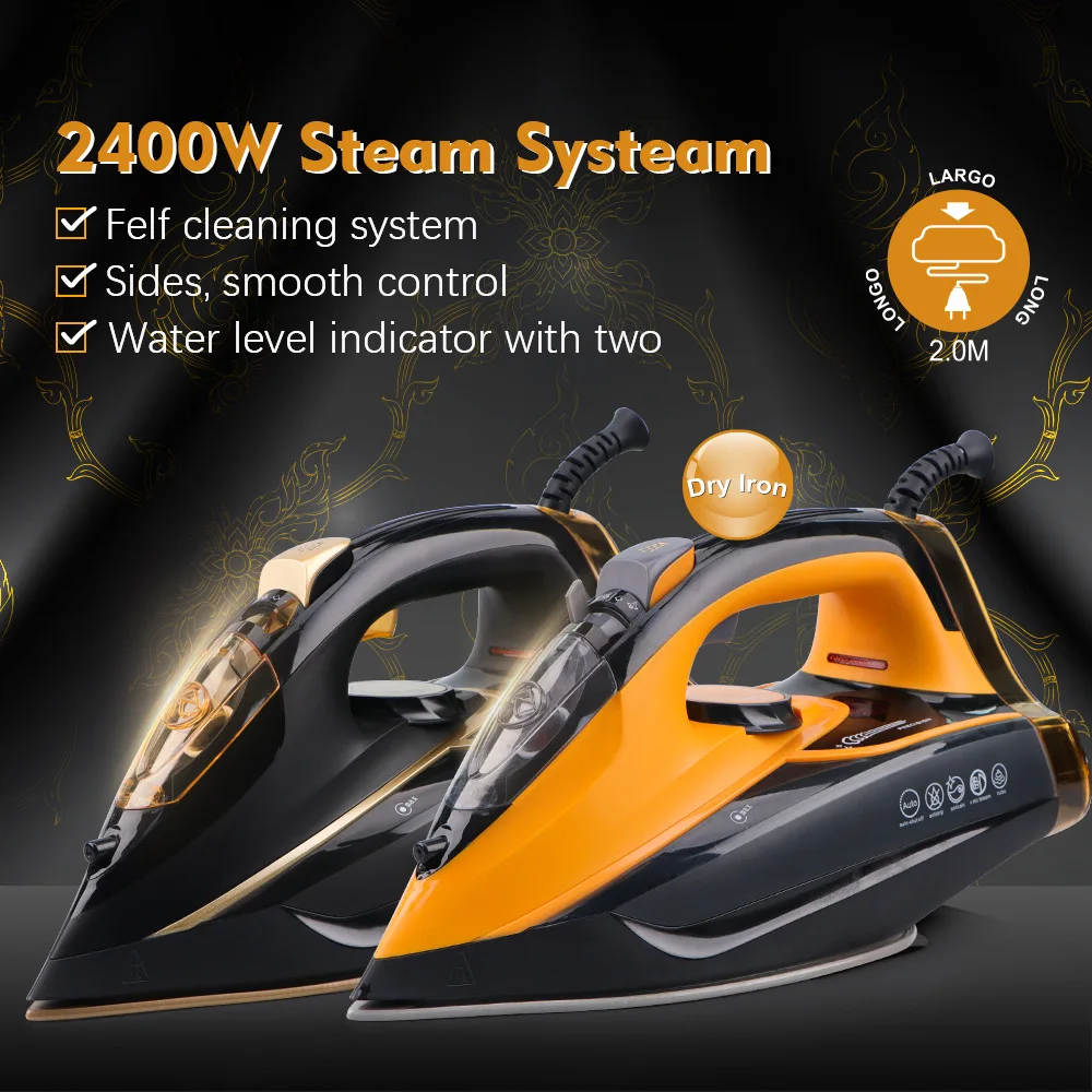 Автоматическая самоочищающая керамическая антипригарная подошва R1252 электрический утюг с регулируемой температурой 220 В 2400