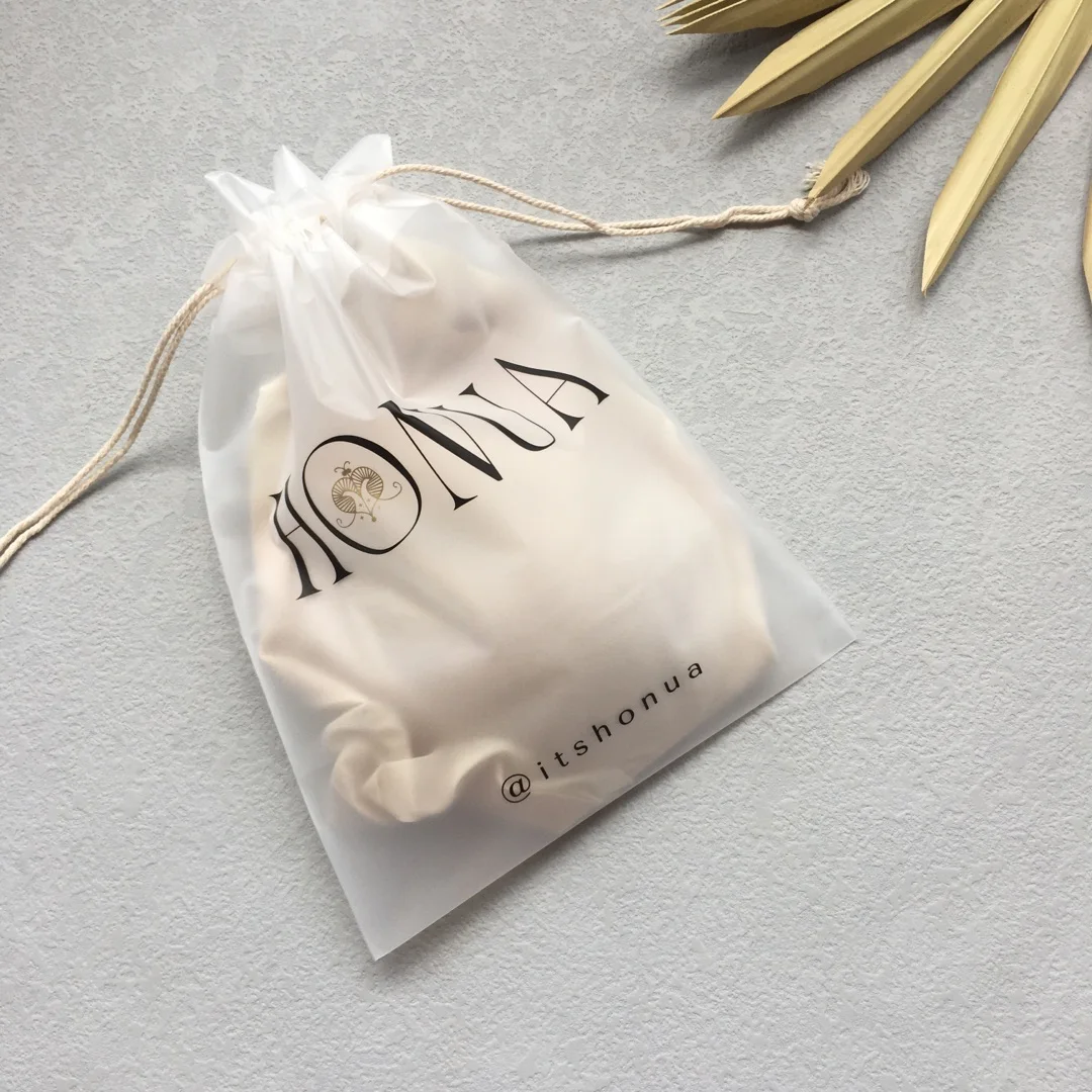 Wholesale Custom Printed Logo Waterproof Frosted Pvc Drawstring Pouch Plastic Packaging Pouch Bag