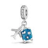 Ktc077-aircraft luggage beads 925 silver