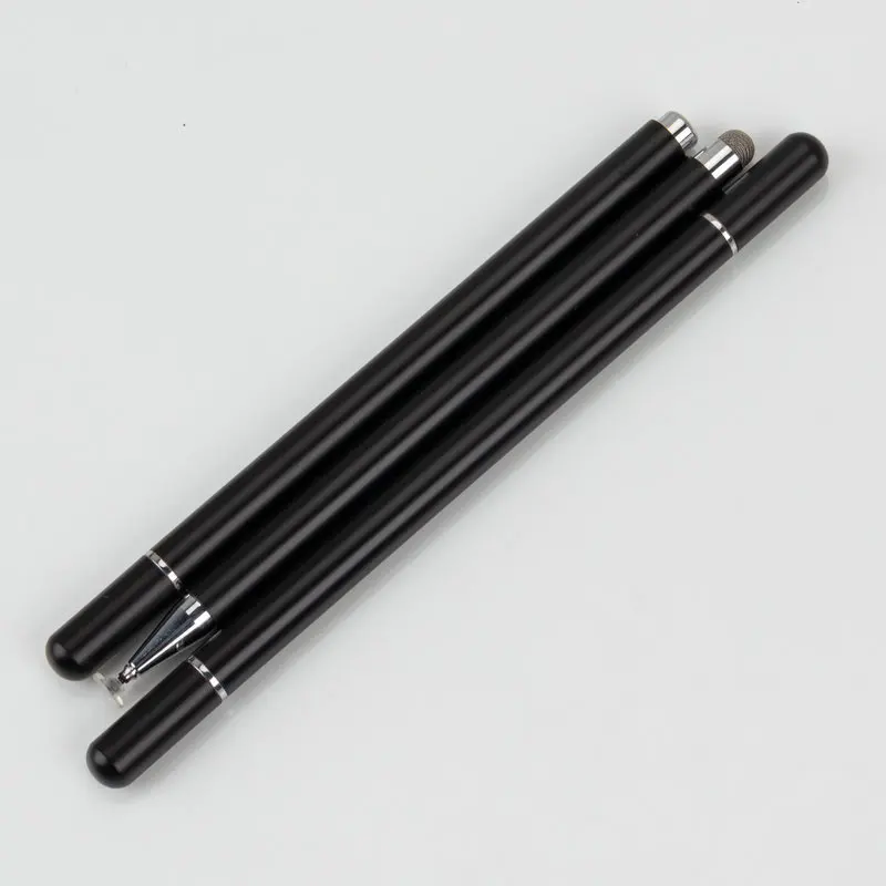 High Sensitive Compatible Swiftly Touch Pen Promotional 2 in 1 Multi Funtion Double Heads Disc Pen with Magnet Cap