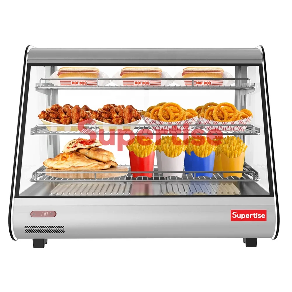 Top 1 Supplier 2 Layer 4 Layer Hot Food Display Hamburger Fried Foods