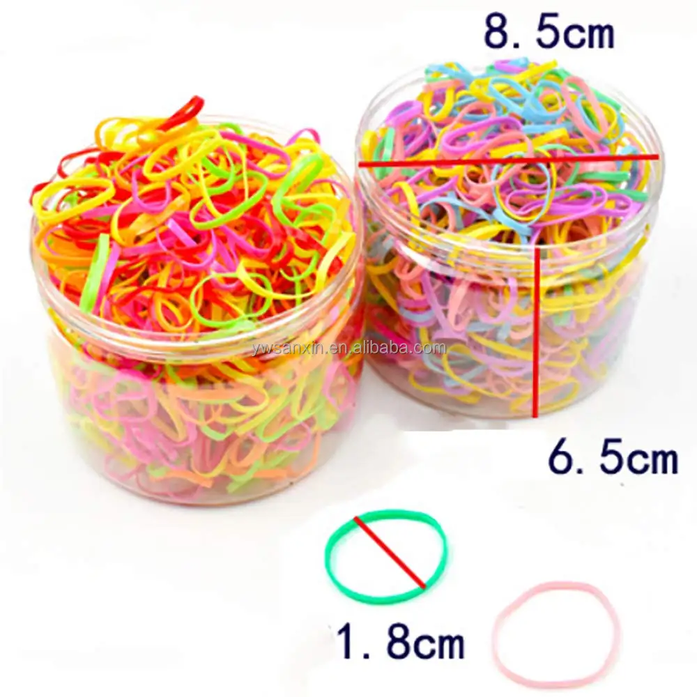 Mini Colourful Soft Elastic Rubber Bands For Children's Hair Wedding Hair Decor - Buy Hair Bands ...