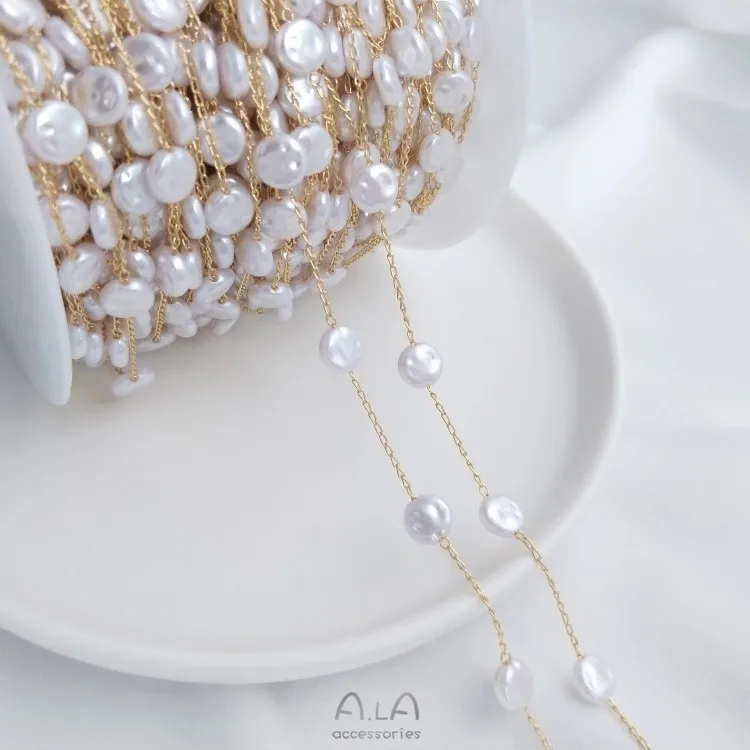 Wholesale Diy Handmade Chain Necklace Loose Chain 14k Gold Plating