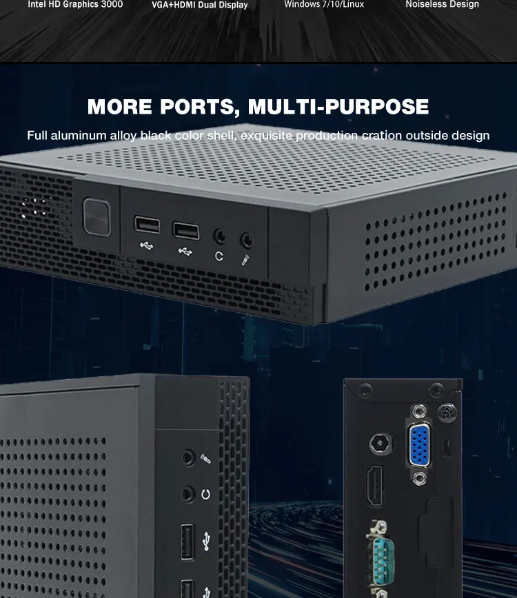 Oem Industrial Mini Pc Core I3 4gb Ram 128gb Ssd Win 10 Embedded ...