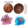 Blue Pink Metallic Confetti