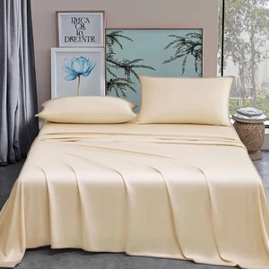 Luxuriously Organic Bamboo Bed Sheets Bamboo Bed Sheet Set Bedding Set 4 Pcs for Home