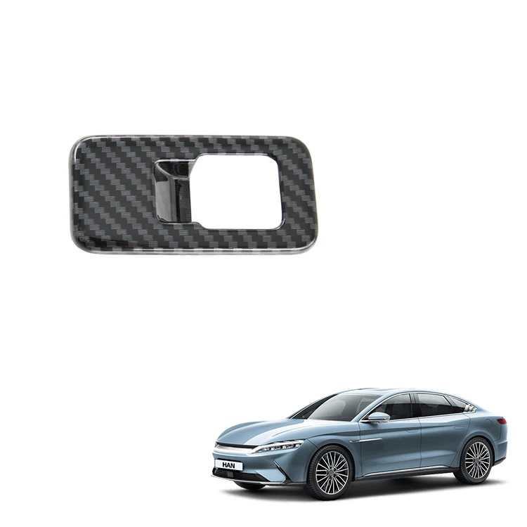 Tailgate Switch Trim for BYD Han Accessories LHD ABS Carbon Fiber Pattern Rear Door Switch Trim Interior Accessory