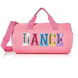 Girls multicolored dance print travel sport gym bag carry on dance bag duffel