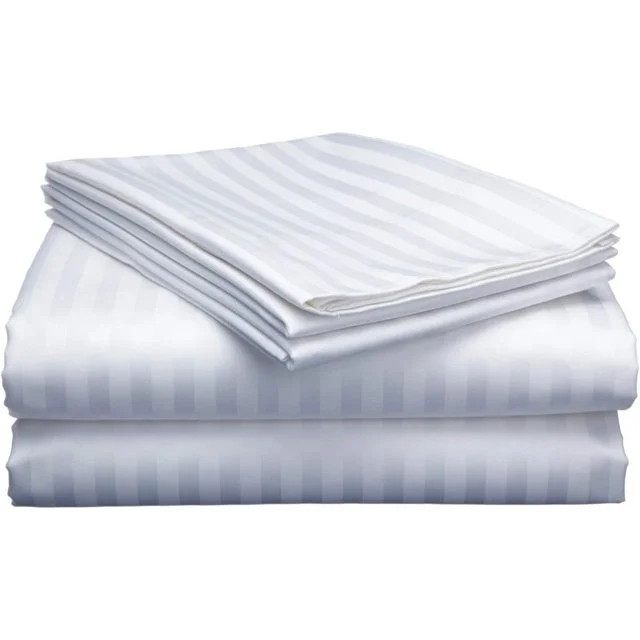 Custom Hotel Luxury Bed Satin Stripe Pillowcases 100% Cotton Pillow Case Cover for Home