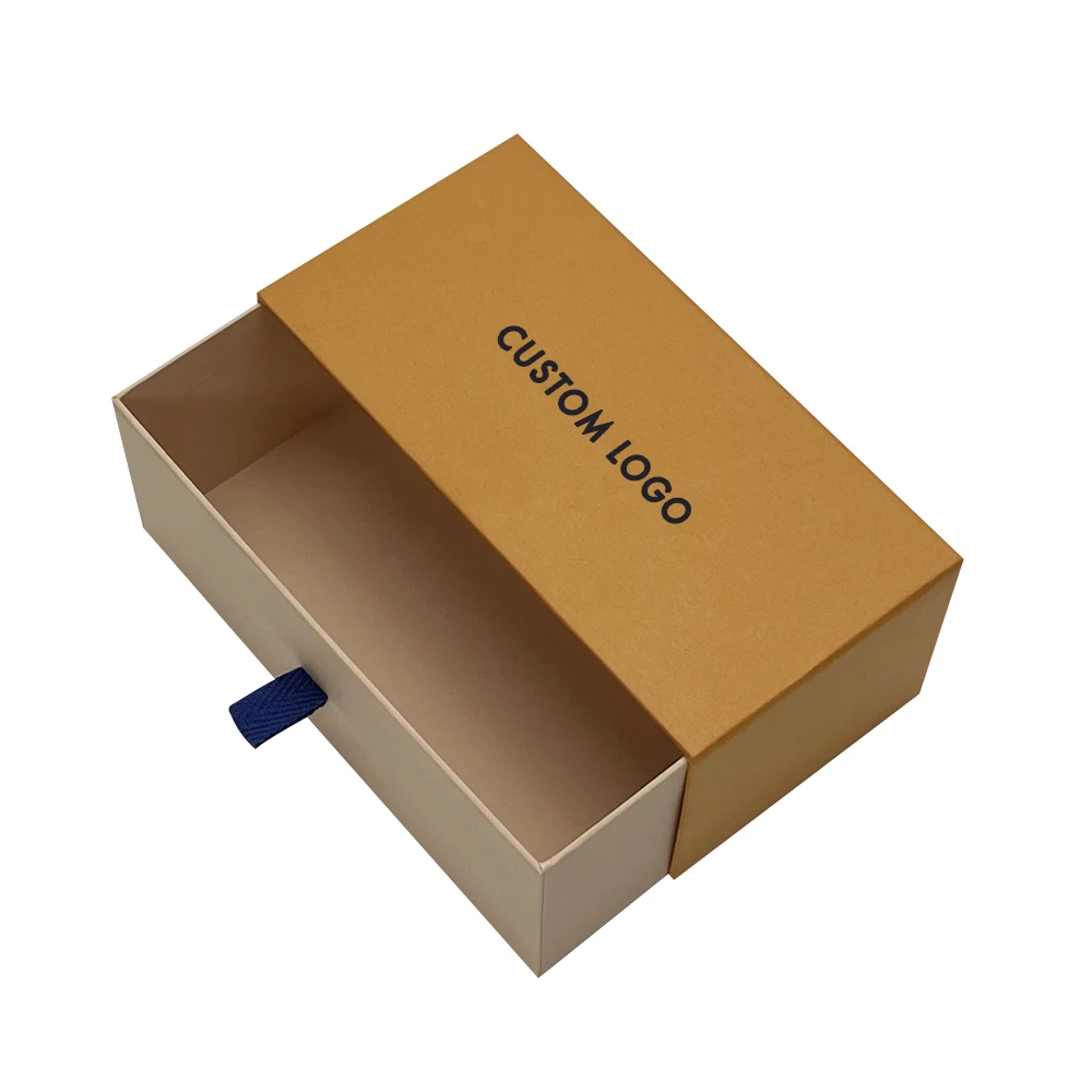 Luxury custom rigid cardboard sliding drawer paper box gift drawer packing box