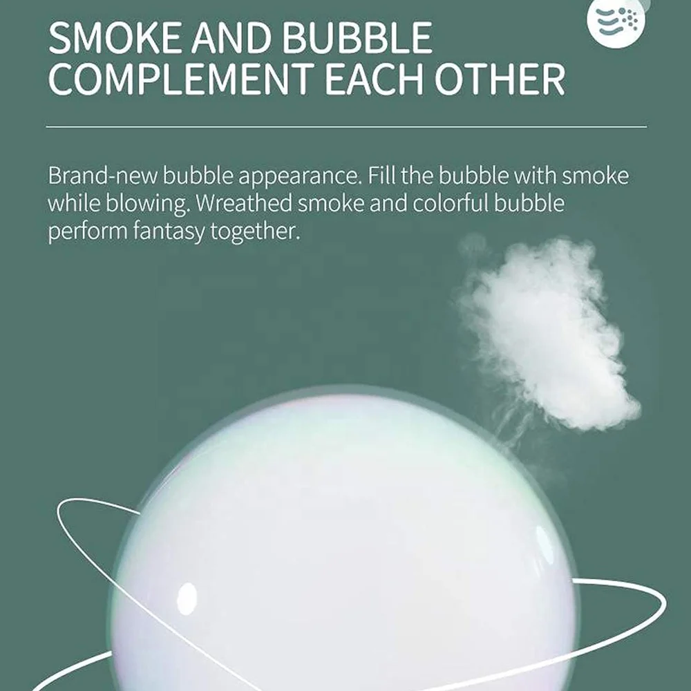 Machine à Bulles De Fumée Colorée – Avec Effet élastique Et Lumières – Interactive Et Légère – Pour Fêtes Et Anniversaires – Inclut Gants