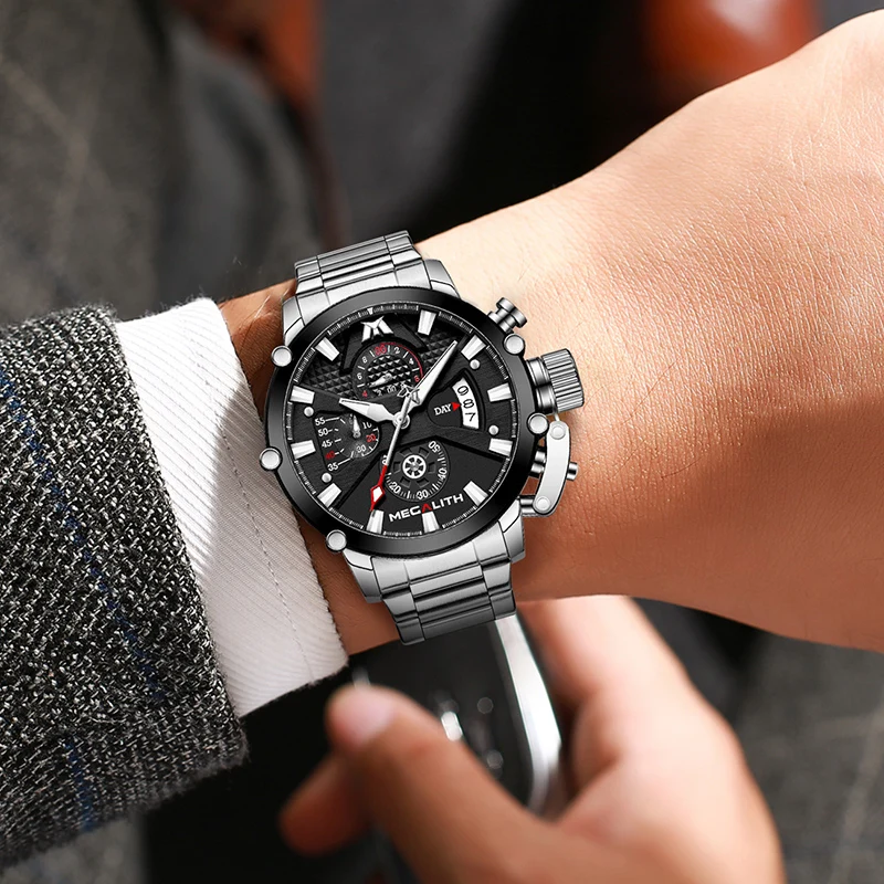 MEGALITH 8219 Chronograph Quartz Waterproof