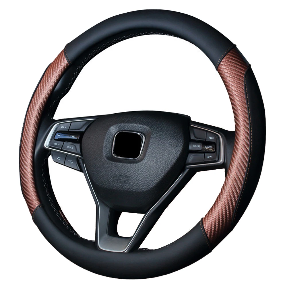 Кожаный чехол на руль автомобиля подходит для большинства транспортных средств нескользящий