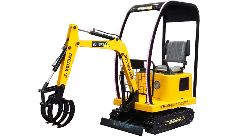 Yellow Mini Electric Coin-Operated Metal Crane for Children Indoor Timber Grab & Excav for Adventure Parks & Trampoline Parks