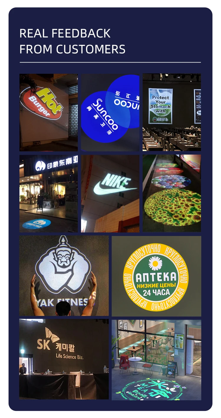 TNT Remote Control Projection Lamp Indoor Image Advertising 20W Custom Gobo Logo Light Projector