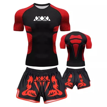 Custom Gym Fight Boxing Set Rashguard Bjj Breathable Mma Muay Thai Boxing Shorts for Men and Woman Boxing Shorts