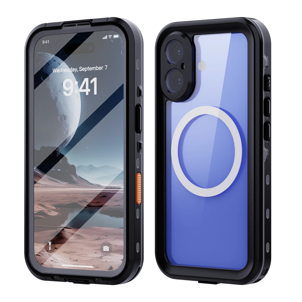 Rdpppr Coqu pour iPhon 17 Pro Étanch IP68 Antichoc 2m avc