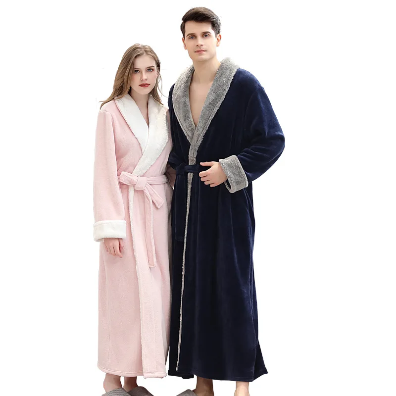 Zippered Housecoats For Women BIFINI Unisex Luxury Sherpa Bathrobe
