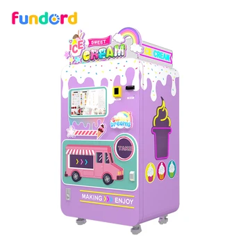 Fundord outdoor icecream maker automatic hard and soft ice cream vending machine