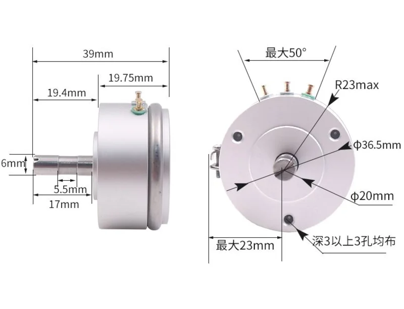 Wdd35d4 10k Precision Potentiometer 1k 2k 3k 5k 10k Wdd35s1 Precision