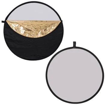 NEEWER 11.8 Inches Portable 5-in-1 Reflector Kit, Translucent, Silver, Gold, White, and Black Multi Disc Light Reflector detail image