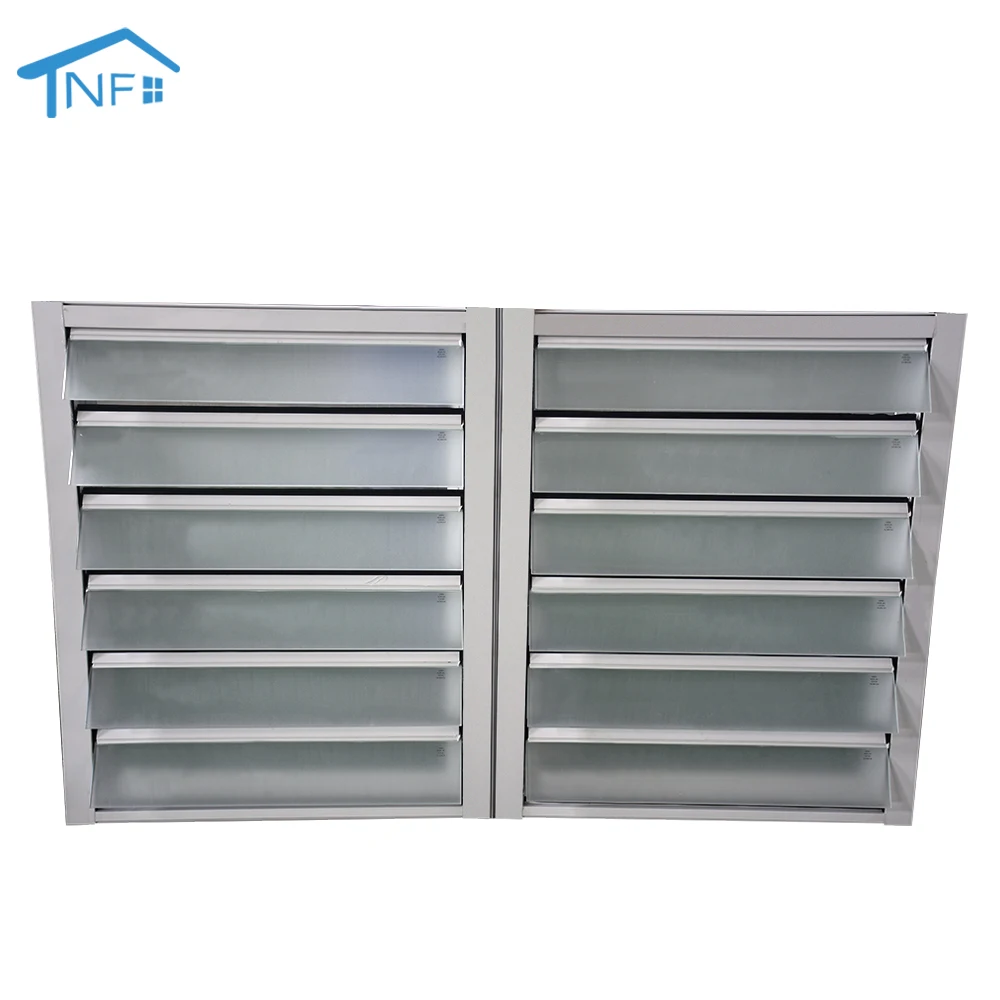 Modern Classic Aluminum Grill Designs Double Louver Jalousie Casement Window Stainless Steel Screen for Villa Living Room