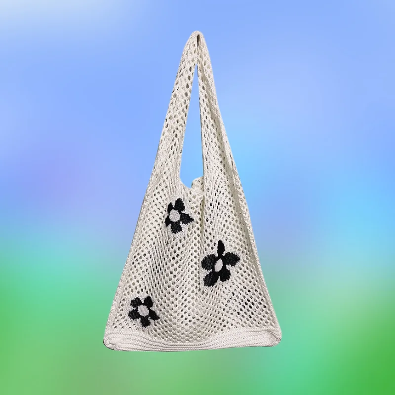 Custom Logo Casual High Quality Shopping Bags With Heavy Duty Woven Tote Handbag Bag For Lady Take Photo