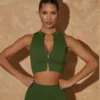 chaleco de yoga verde