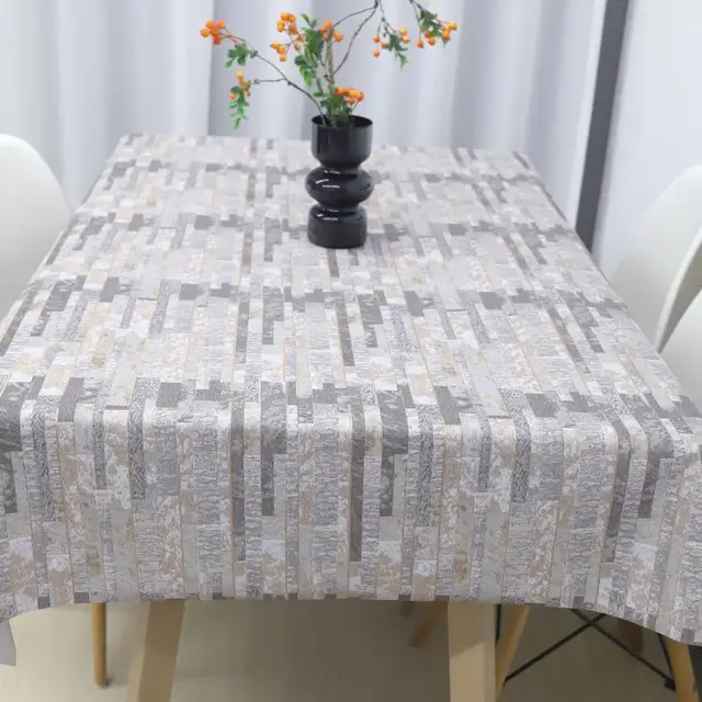 Modern European restaurant tablecloth PVC waterproof and oil-proof  Plastic Outdoor PVC Table Linens  High Quality For Party