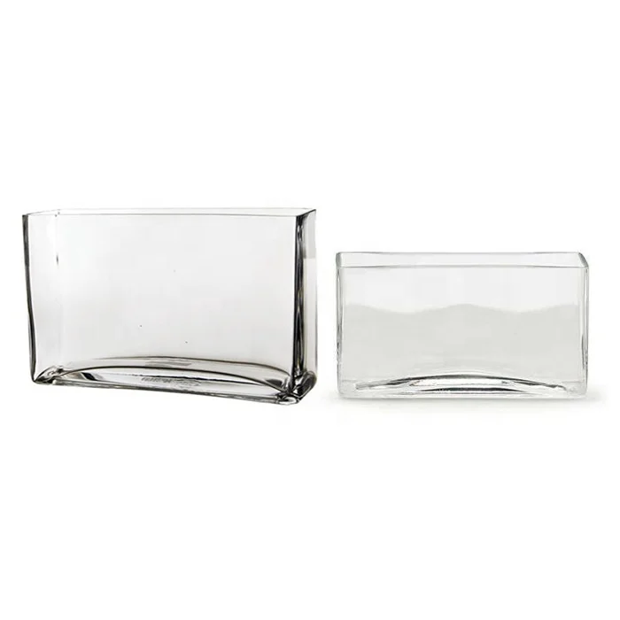 Wholesale Different Size Tableware Slant Cut Glass Bowl Vase for Storage