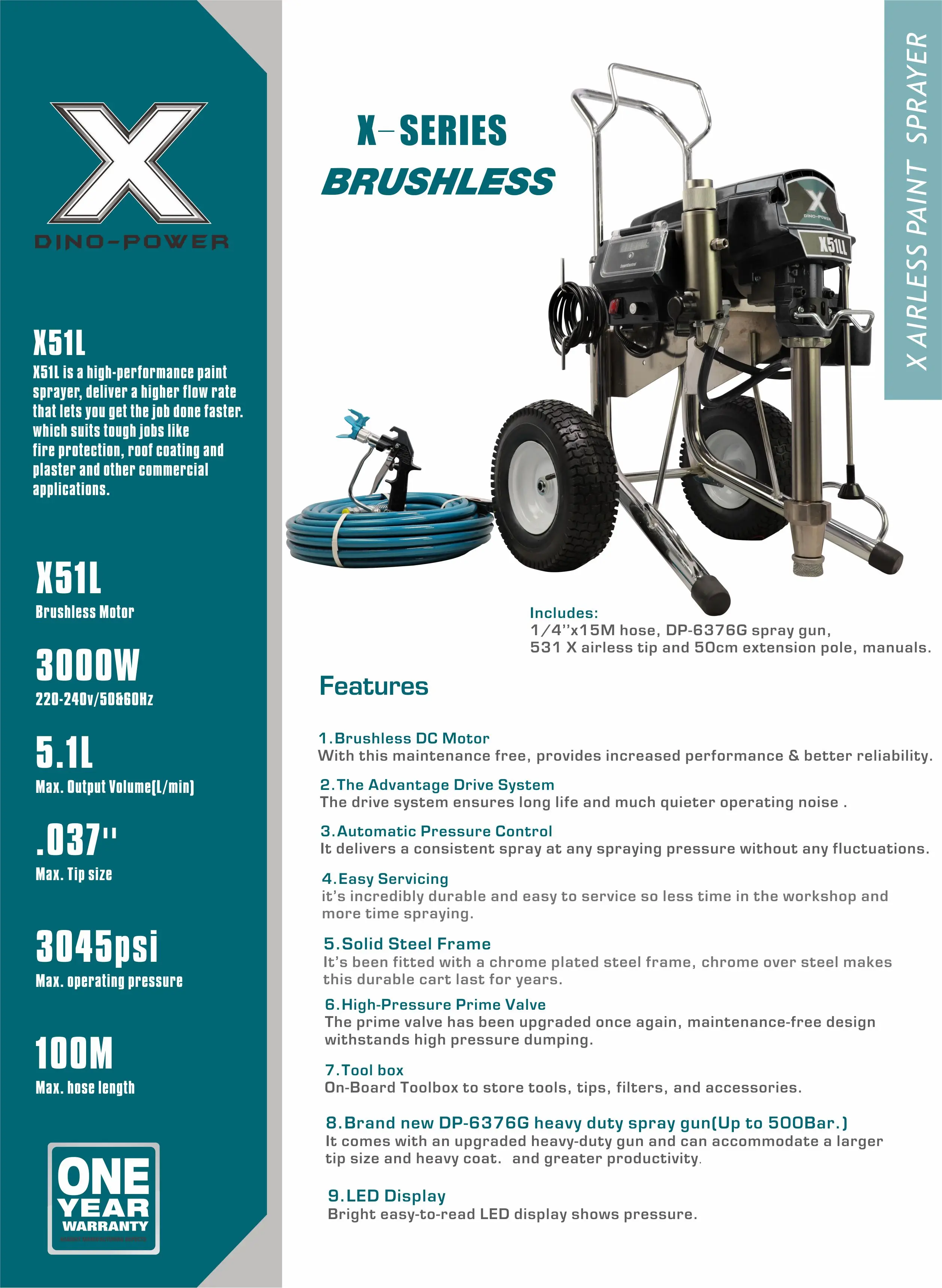 X51L Electric Airless Spray Painting Machine