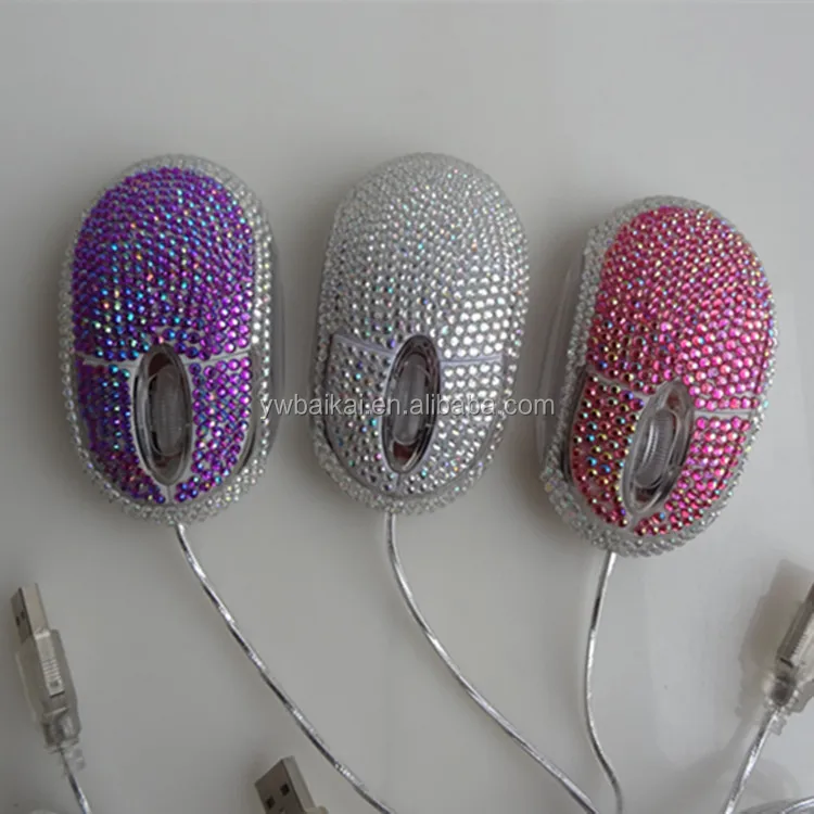 Пользовательский дизайн, горячая распродажа, компьютерная мышь с украшенными бриллиантами, декоративная компьютерная мышь для ноутбука