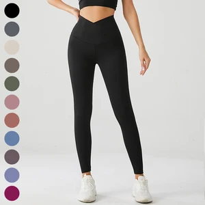 High Waist Custom FitnessV Cut Shape Yoga Leggings Pants for Women and Girls