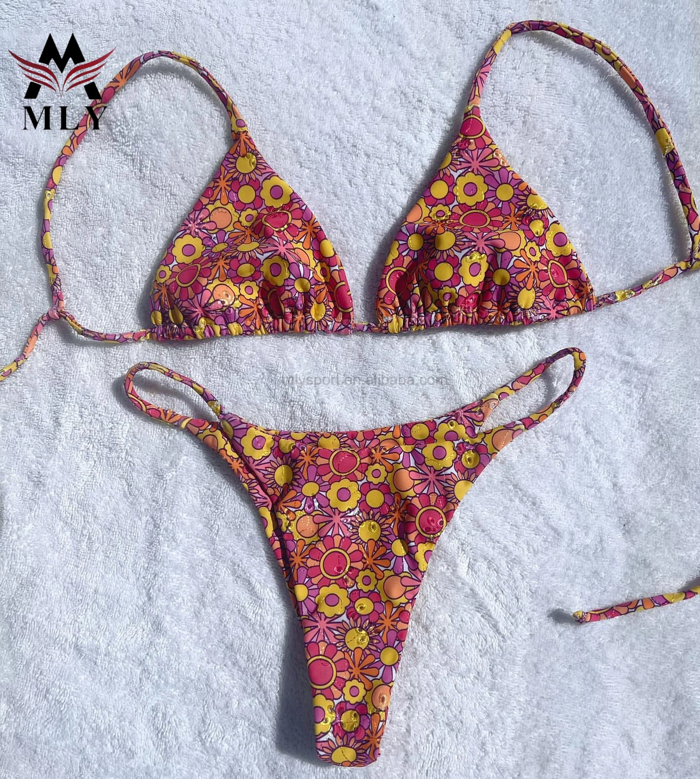 Custom Brazilian Micro Thong Two Piece Bikini Set Triangle Swimsuit Women Sexy Swimwear Buy 5338