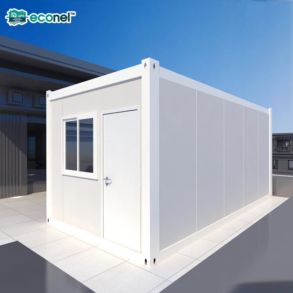 Høykvalitets 20 fot og 40 fot flatpakke stål sammensatt panel korthus pustende gardinbolig design jordskjelv- og vindmotstandsdyktig