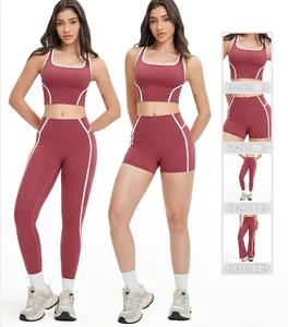 Sportswear Manufacture Private Label Fitness Active Wear Pilates Yoga Clothing Outfit Gym Wear Set For Women